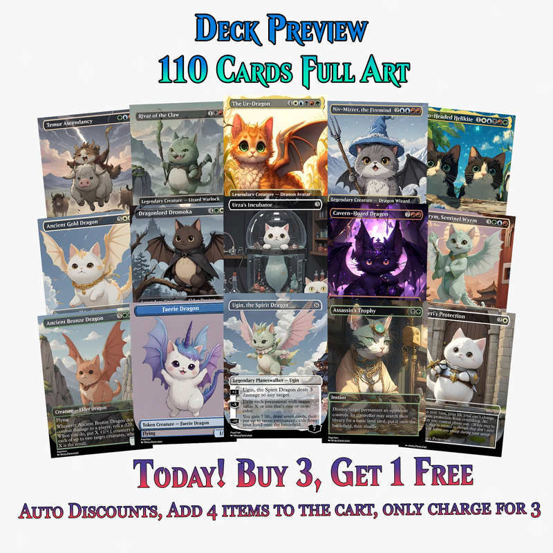Ur-Dragon Cute Cat Commander Deck - 110+ Cards - MTGCard
