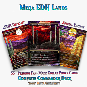 Stained Glass Mega EDH Land Pack | 55+ Cards | ProTCG