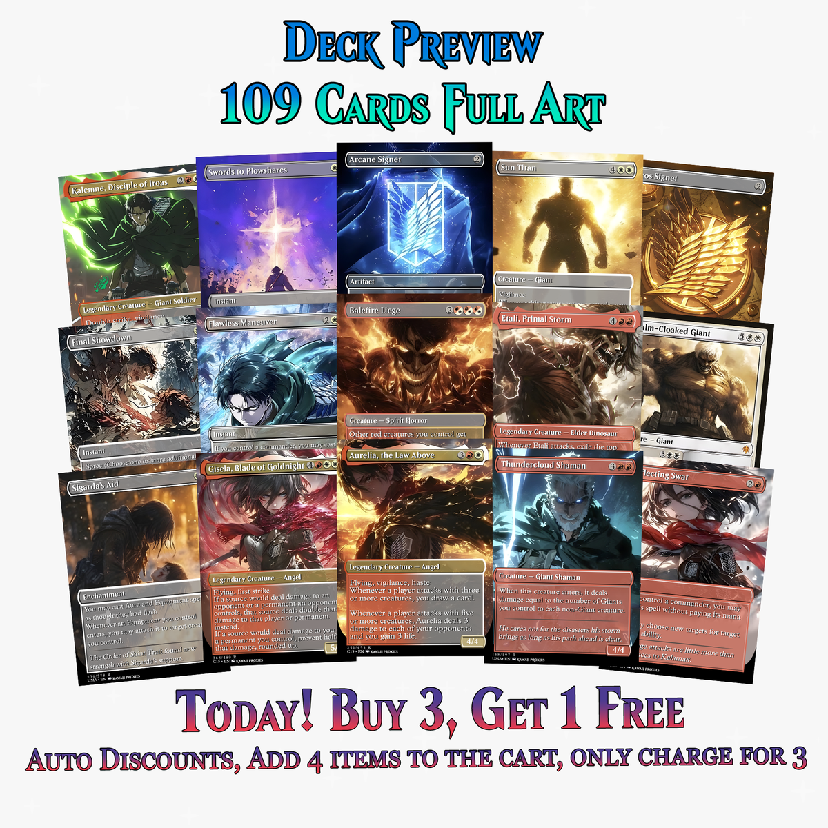 Walls Will Fall – An Attack on Titan EDH Commander Deck | ProTCG