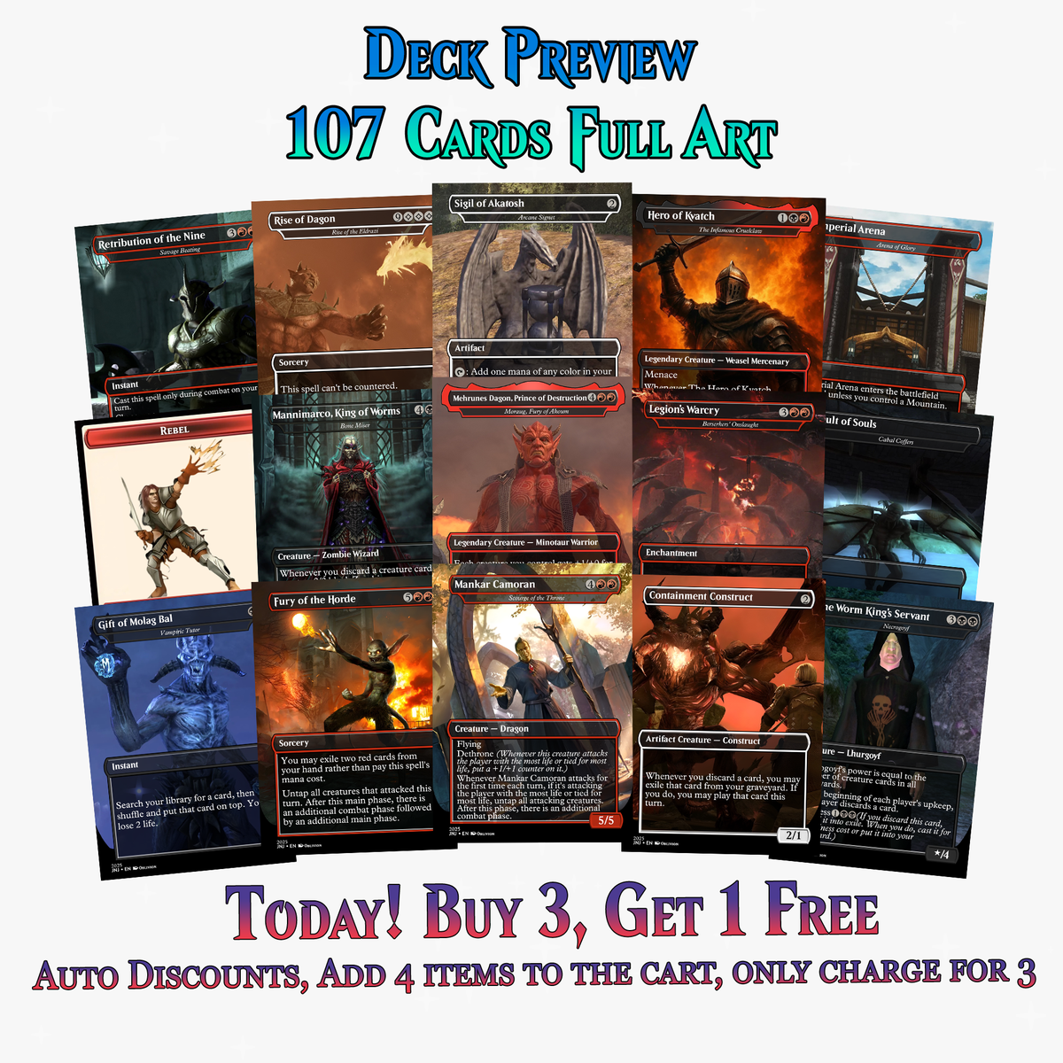 Oblivion Themed Commander Deck – 107+ Cards | MTGCard
