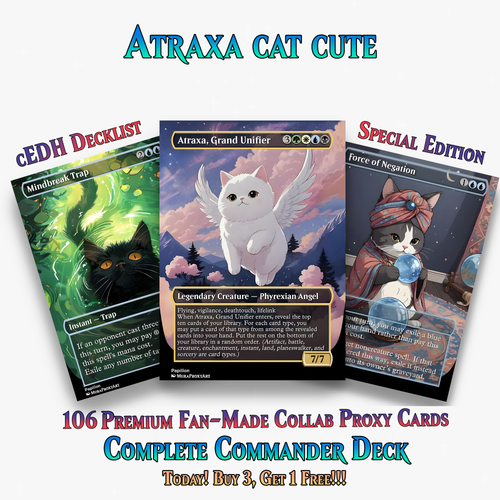 Atraxa Cat Cute Anime Commander Deck | 106+ Cards | MTGCard