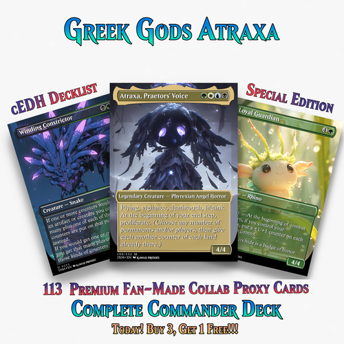 Greek Gods Chibi Atraxa Commander Deck| 113+ Cards | MTGCard