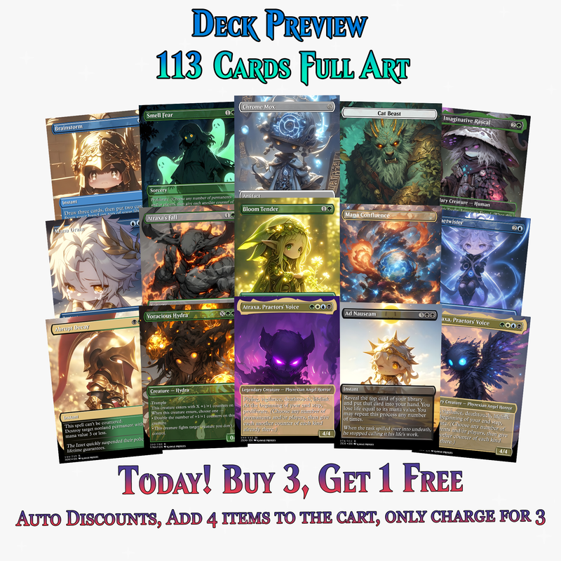 Greek Gods Chibi Atraxa Commander Deck| 113+ Cards | MTGCard
