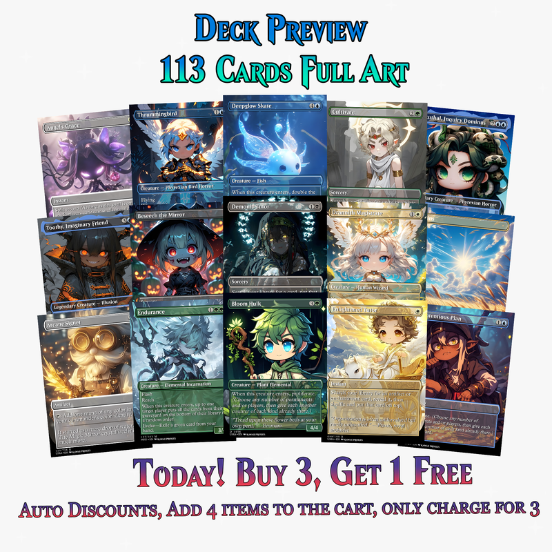 Greek Gods Chibi Atraxa Commander Deck| 113+ Cards | MTGCard