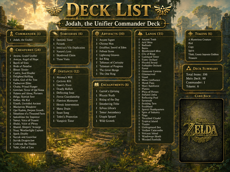 Savior of Hyrule Commander Deck | 116+ Cards | MTGCard