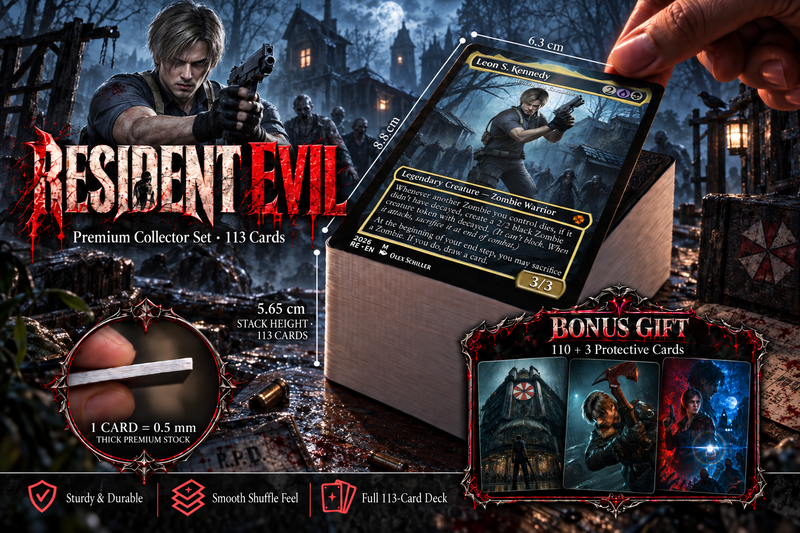 Resident Evil Card Deck 100 Cards + Tokens, Zombie Tribal EDH | MTGCard [mockai LK-215 sha:653e423f]