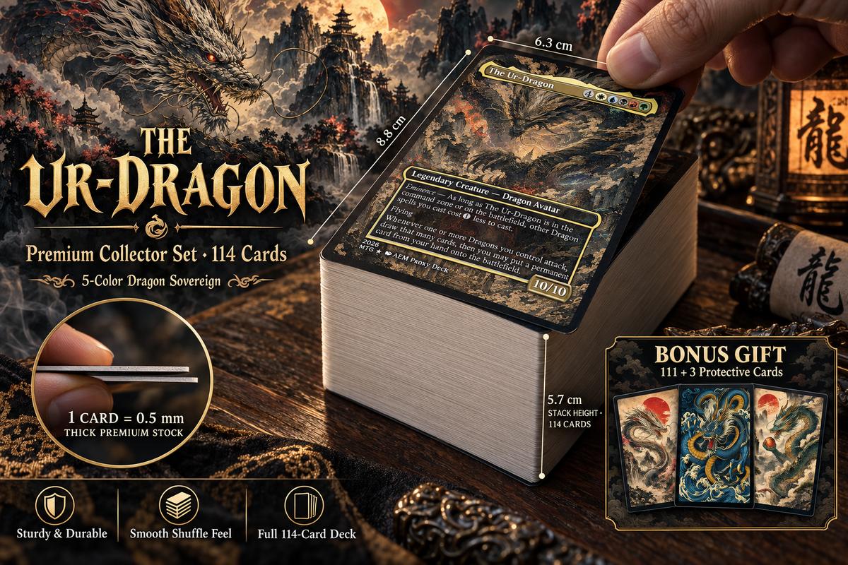 The Ur-Dragon | 5-Color Dragon Tribal Commander Proxy Deck | 100 Cards | MTGCard [mockai LK-232 sha:108ae949]