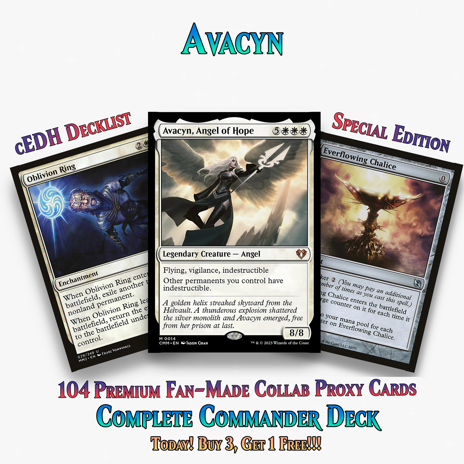 Avacyn Themed Commander Deck | 104+ Cards | MTGCard