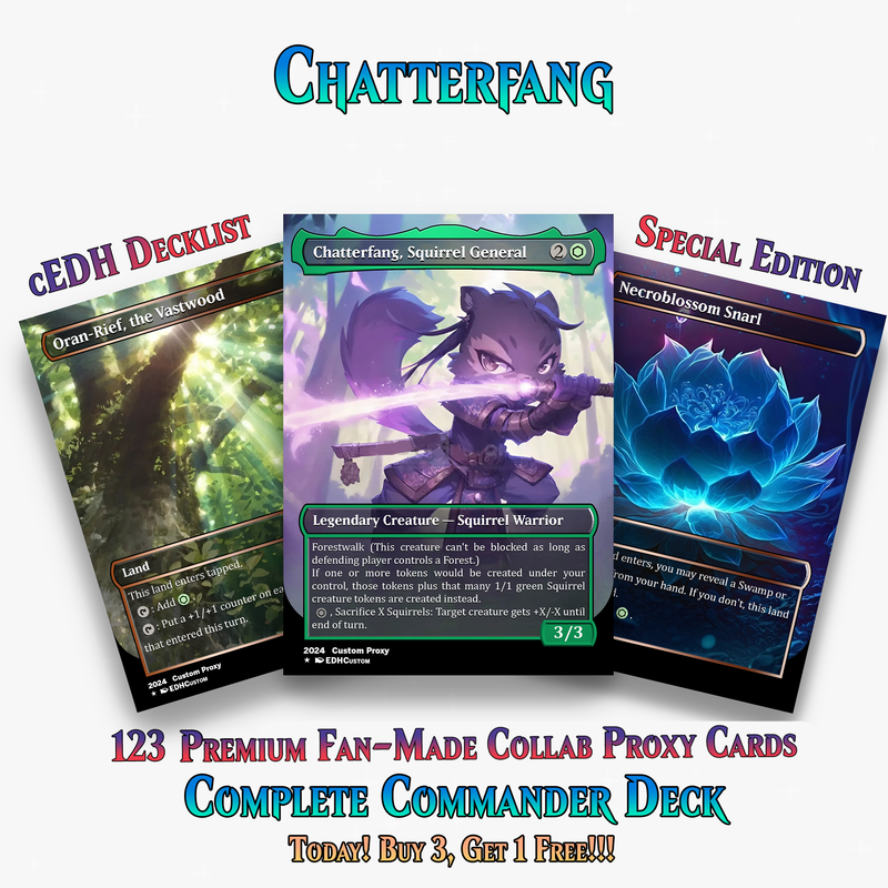 Squirrel Tribal Chatterfang Commander Deck | 123+ Cards | MTGCard