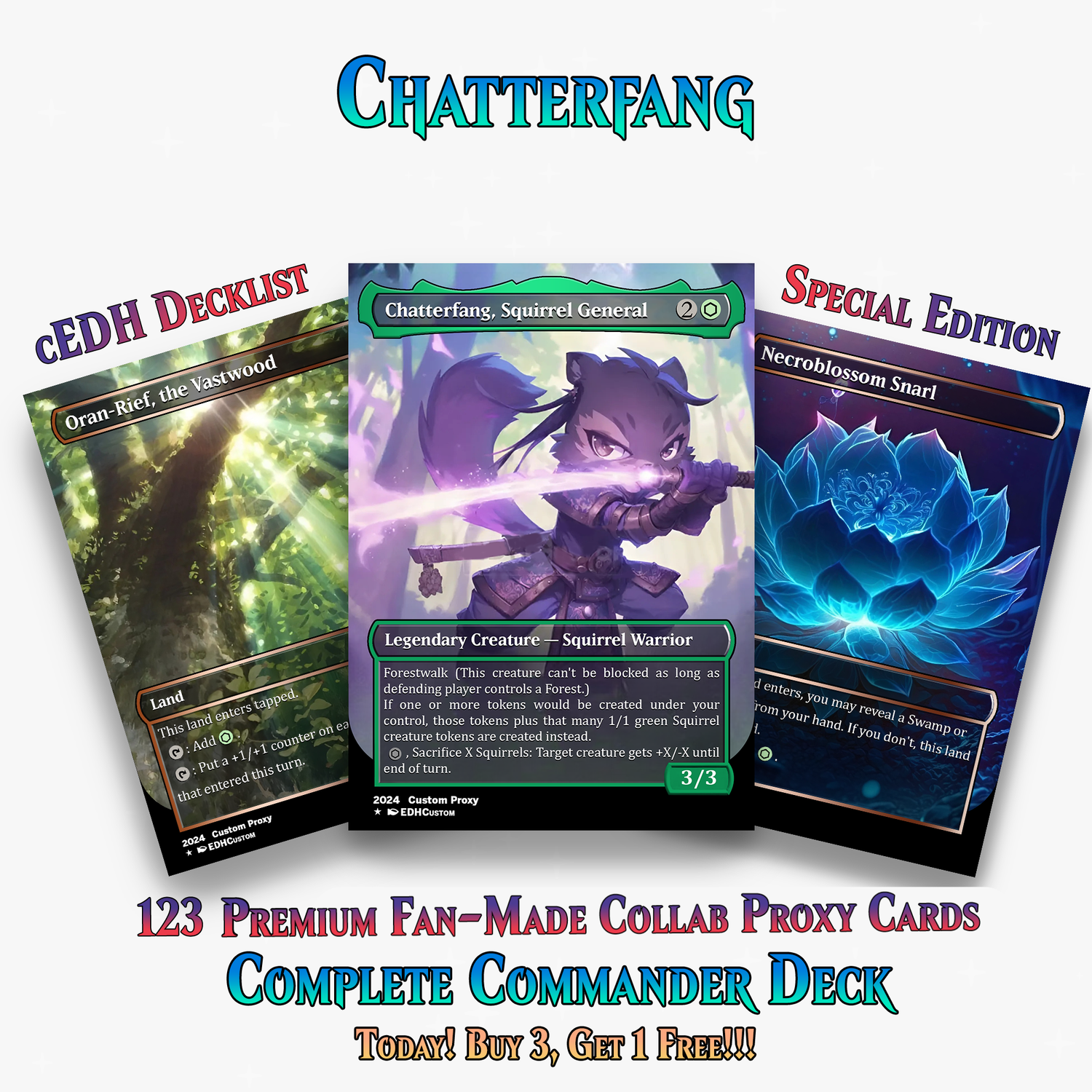 Squirrel Tribal Chatterfang Commander Deck | 123+ Cards | MTGCard