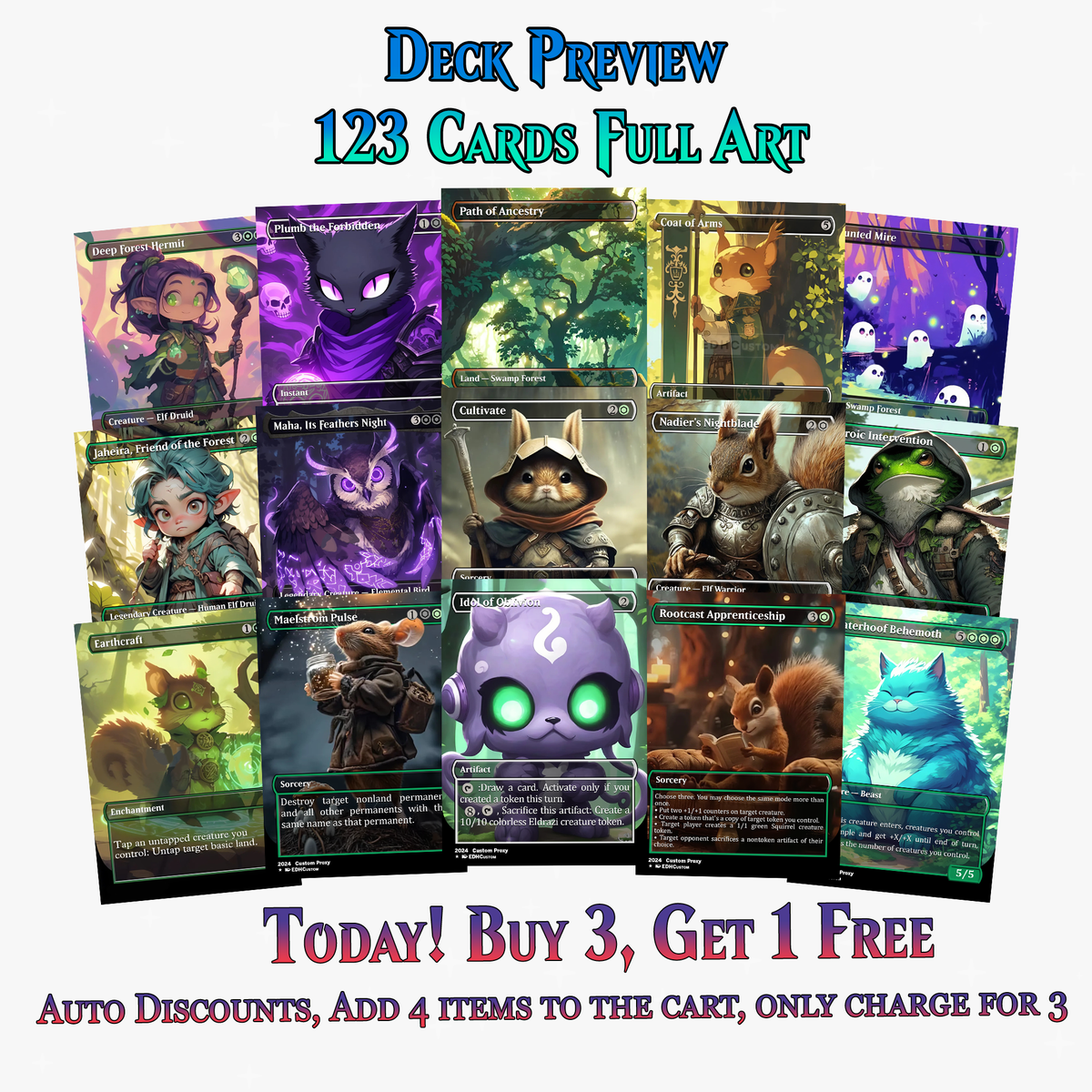 Squirrel Tribal Chatterfang Commander Deck | 123+ Cards | MTGCard