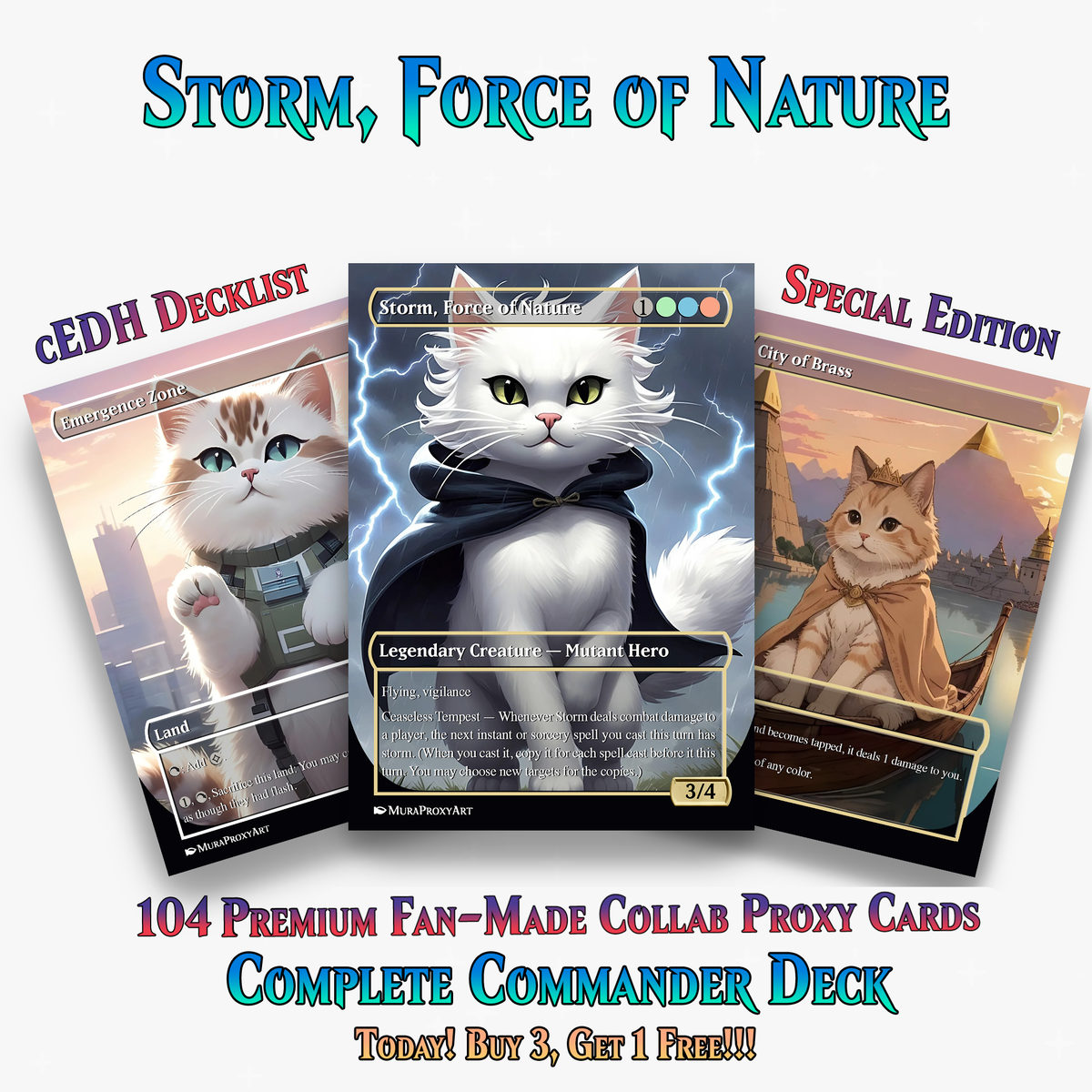 Storm, Force of Nature Commander Deck | 104+ Cards | MTGCard