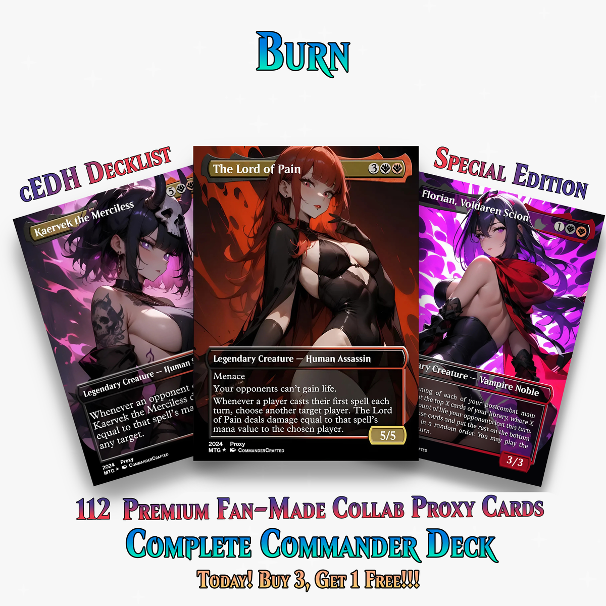 Burn Commander Deck – The Lord of Pain Commander | 112+ Cards | MTGCard