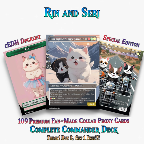 RIN AND SERI CAT DOG TRIBAL COMMANDER DECK – 109+ CARDS - MTGCard