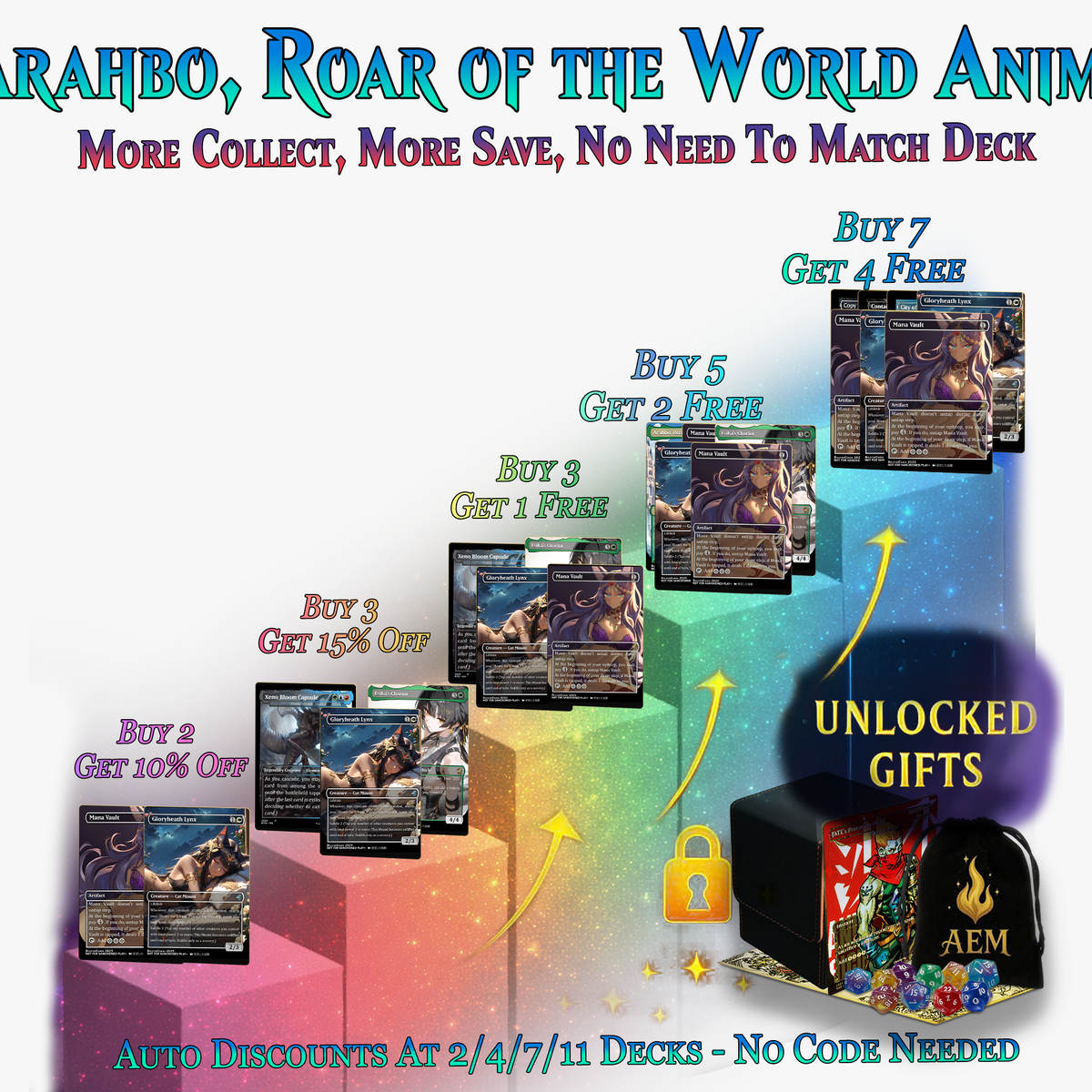 ARAHBO, ROAR OF THE WORLD COMMANDER DECK – 111+ CARDS - ProTCG | ProTCG