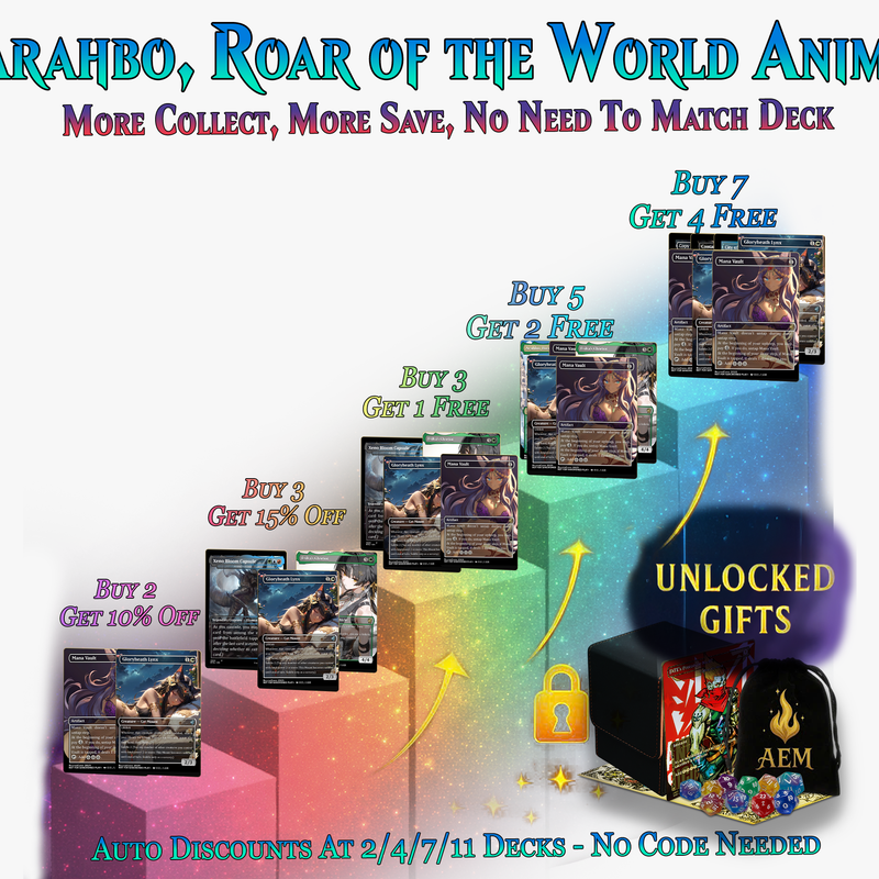 ARAHBO, ROAR OF THE WORLD COMMANDER DECK – 111+ CARDS - ProTCG | ProTCG