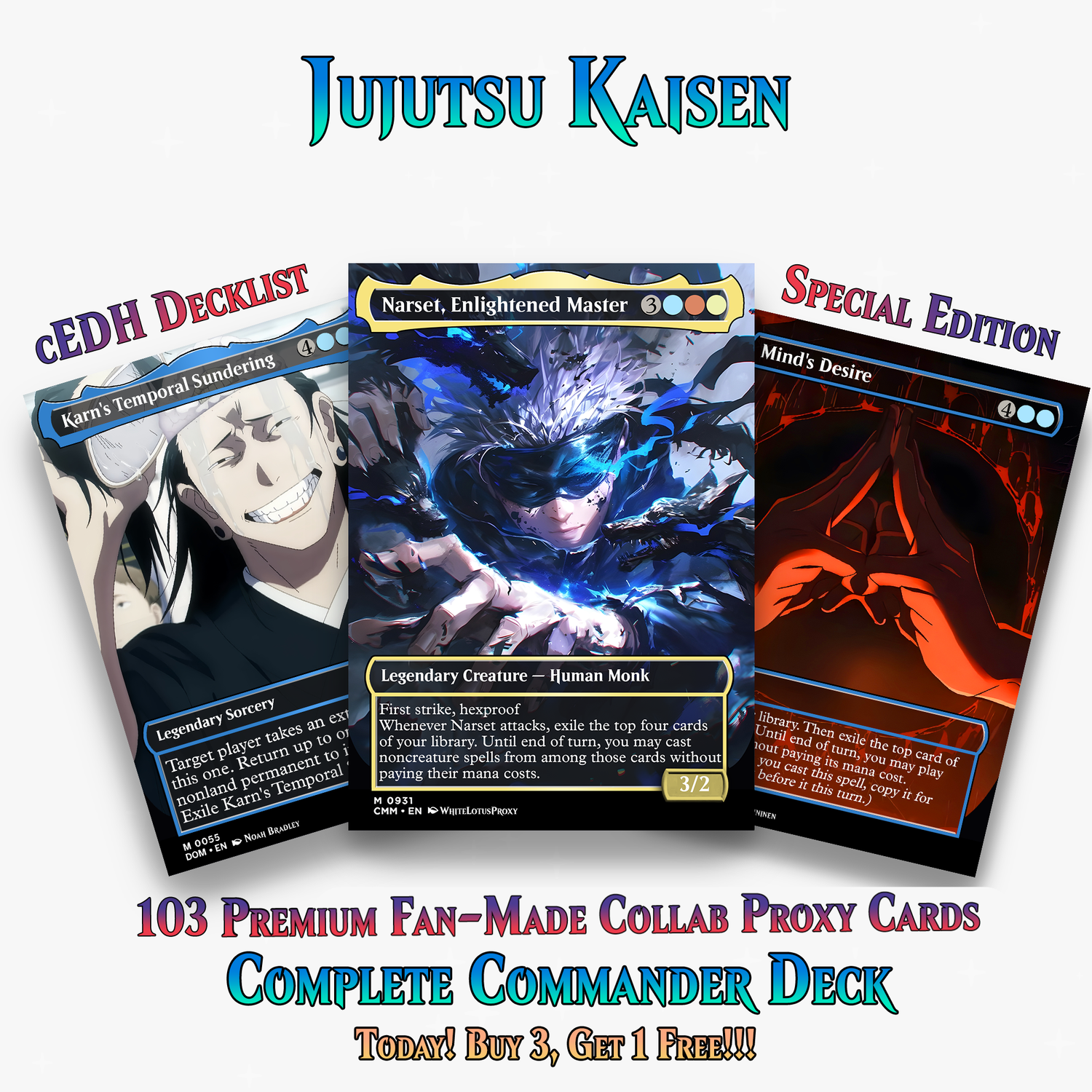 Jujutsu Kaisen Commander Deck | 103+ Cards | MTGCard