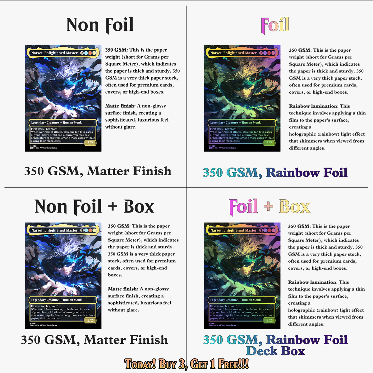 Jujutsu Kaisen Commander Deck Non Foil vs Foil