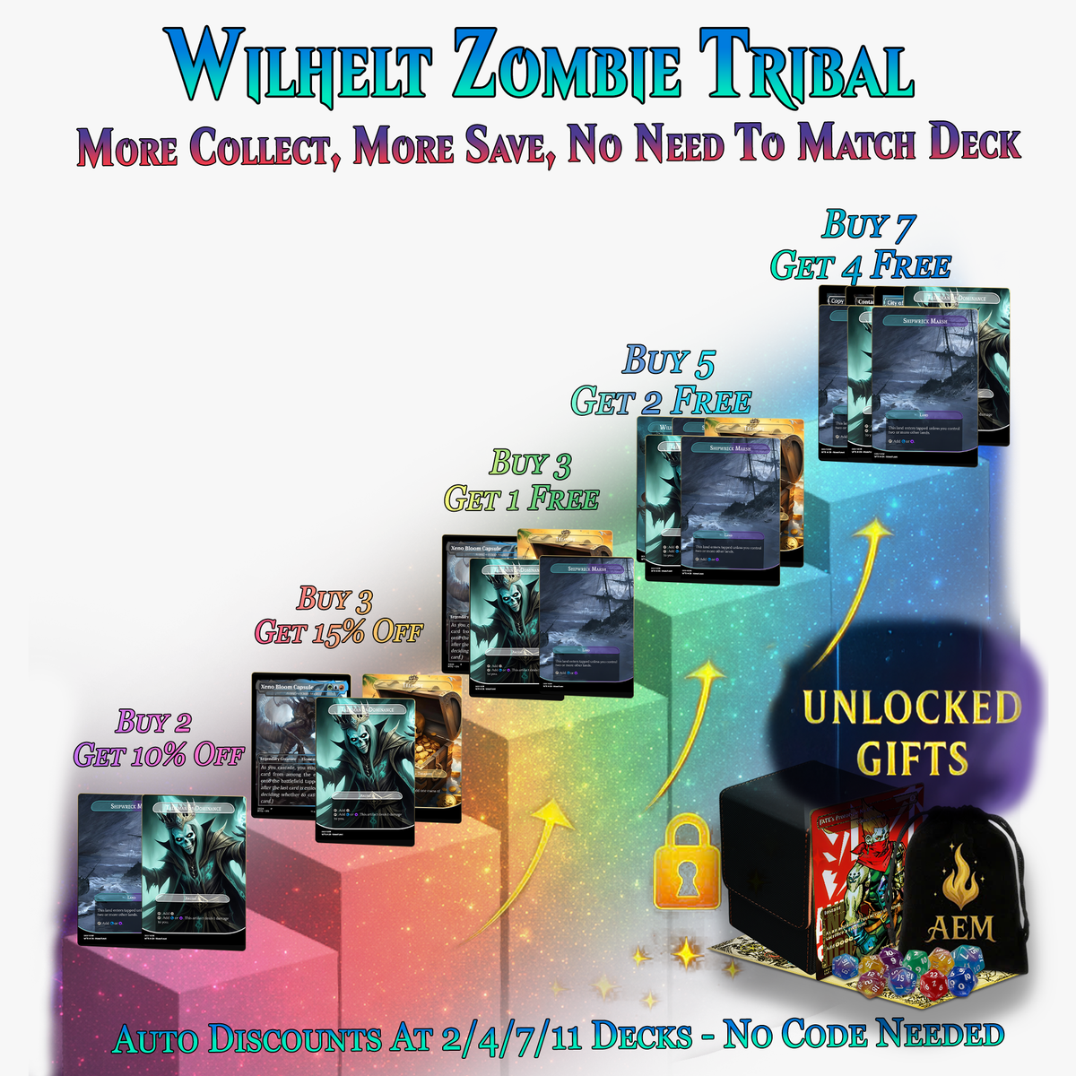 Wilhelt Zombie Tribal Commander Deck | 117+ Cards | MTGCard