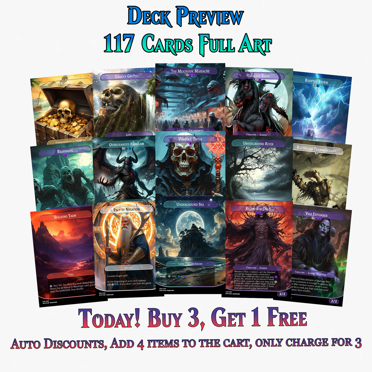 Wilhelt Zombie Tribal Commander Deck | 117+ Cards | MTGCard