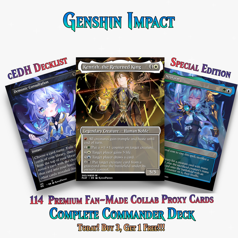 Genshin Impact Anime Commander Deck | 114+ Cards | MTGCard