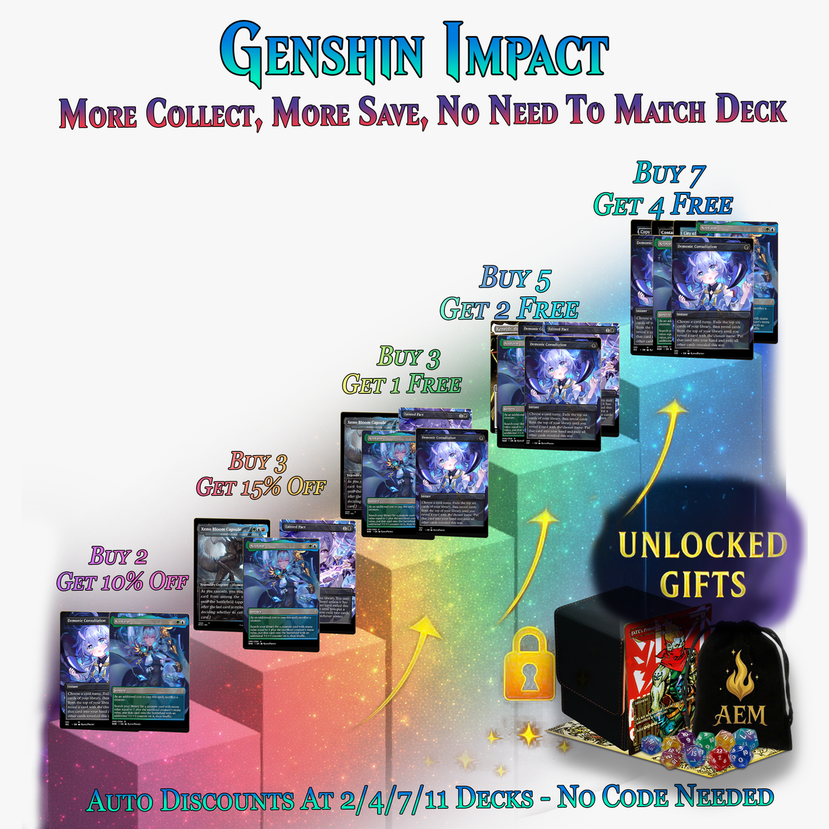 Genshin Impact Anime Commander Deck | 114+ Cards | MTGCard