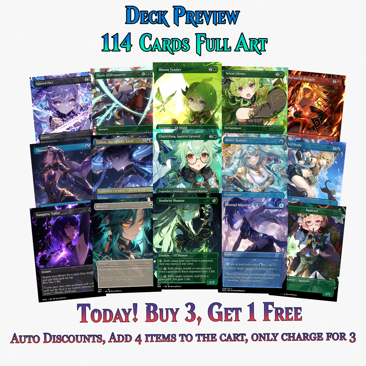 Genshin Impact Anime Commander Deck | 114+ Cards | MTGCard
