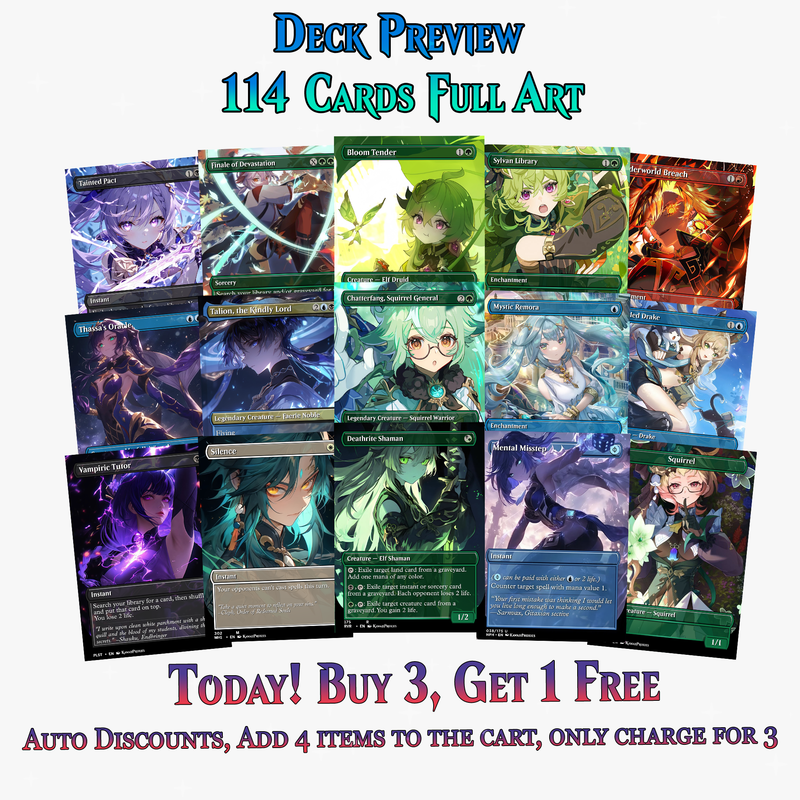 Genshin Impact Anime Commander Deck | 114+ Cards | MTGCard