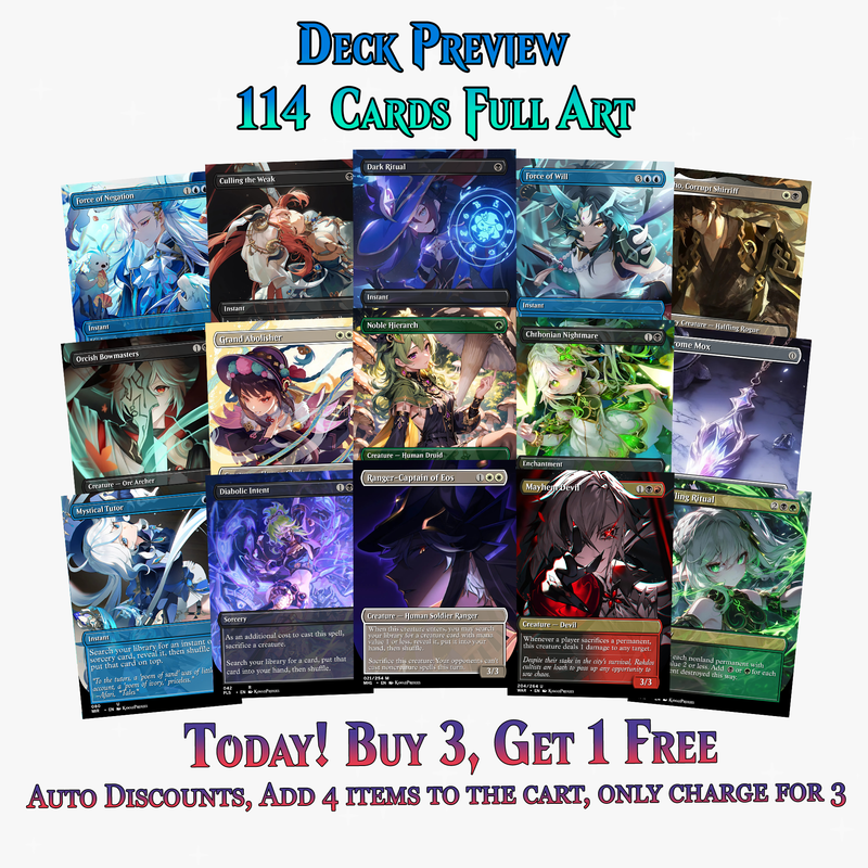 Genshin Impact Anime Commander Deck | 114+ Cards | MTGCard