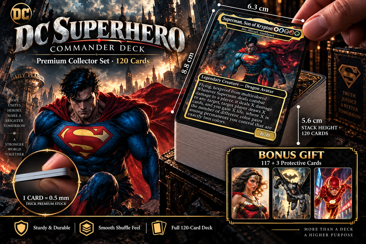 DC Superhero Commander Deck | 120+ Cards | MTGCard [mockai LK-97 sha:6ec2a32b]