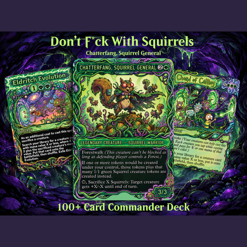 Chatterfang Squirrel Tribal Rick and Morty Inspired Commander Deck | 100-Card MTG Proxy EDH Set | MTGCard