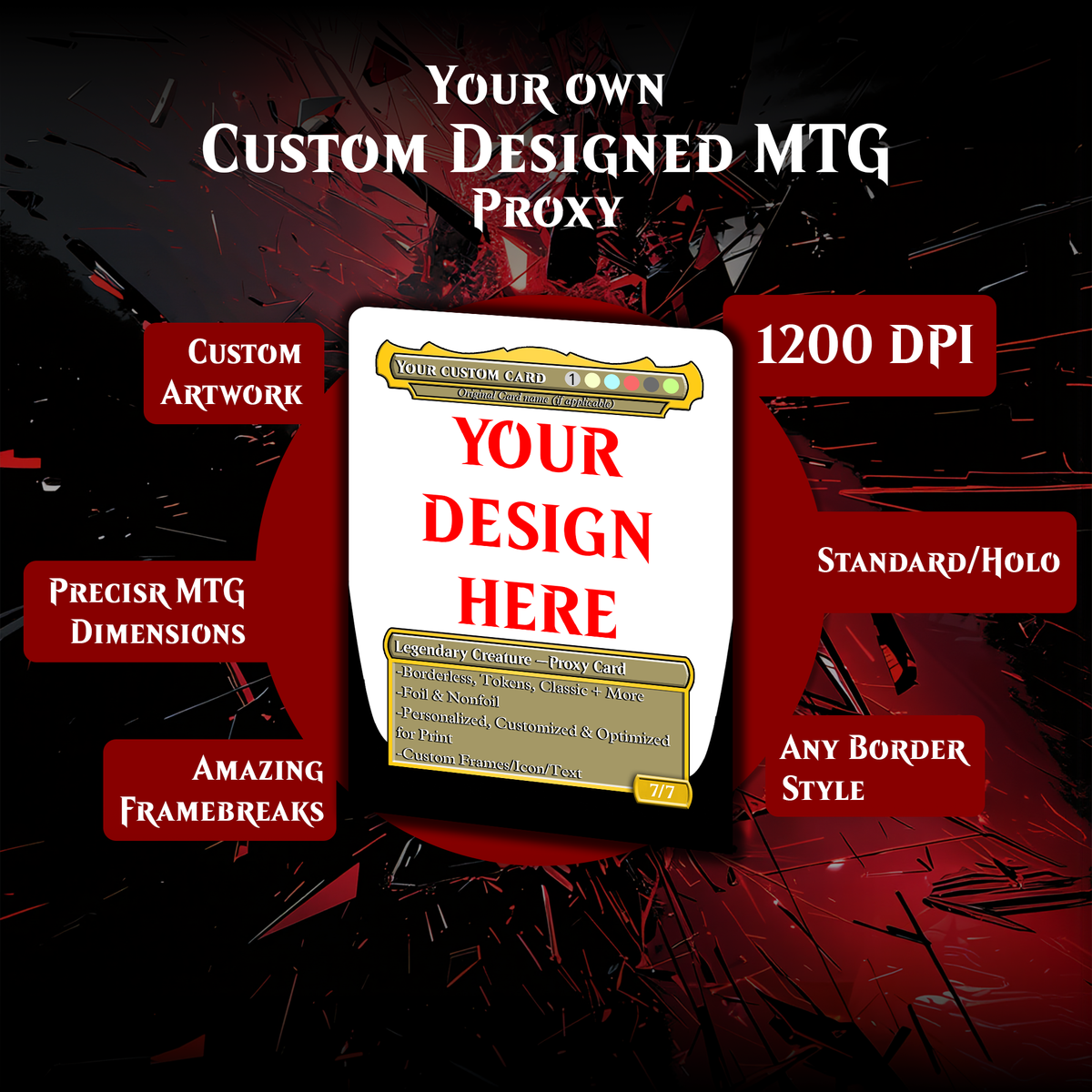 Custom Commander Deck | 120 Limited Cards + 10 Bonus Lands + Storage Box | ProTCG