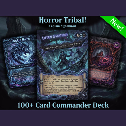 Captain N'ghathrod Horror Tribal Commander Deck | 100 Cards