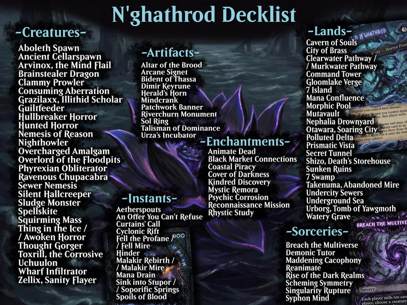 Captain N'ghathrod Horror Tribal Commander Deck | 100 Cards | ProTCG