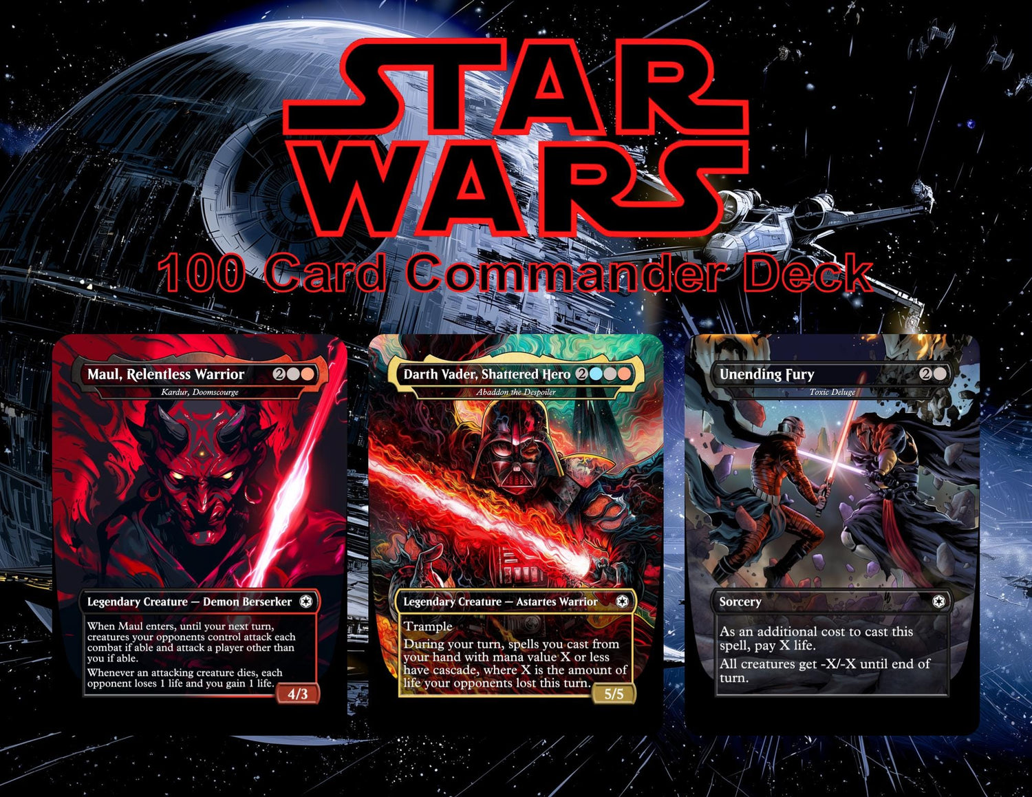 Star Wars Rise of the Sith Proxy Commander Deck | 100 Cards | ProTCG