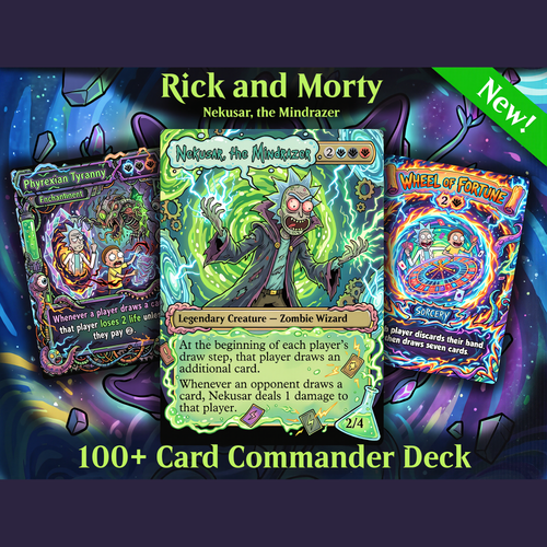 Nekusar, the Mindrazer – Ric.k & Mor.ty Commander Proxy Deck | 100 Cards