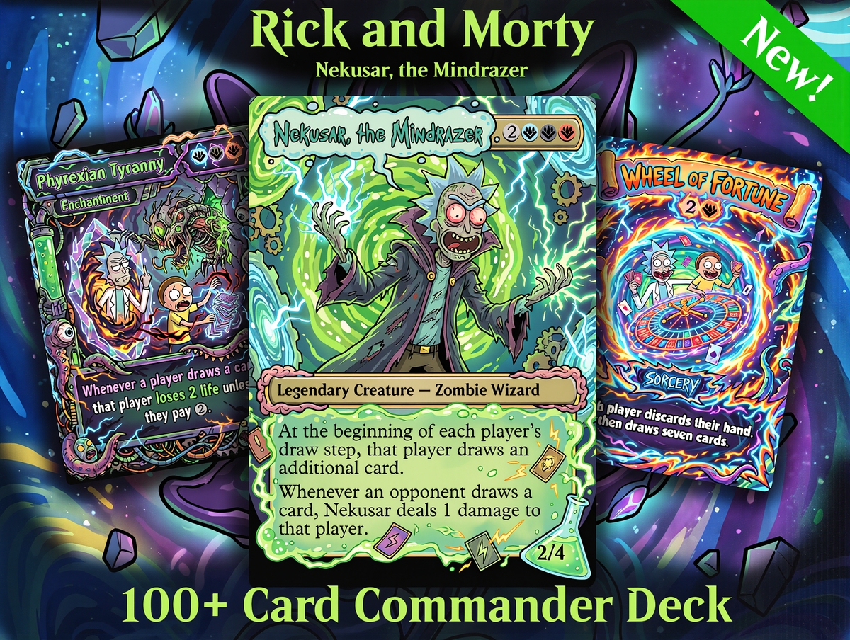 Nekusar, the Mindrazer – Ric.k & Mor.ty Commander Proxy Deck | 100 Cards