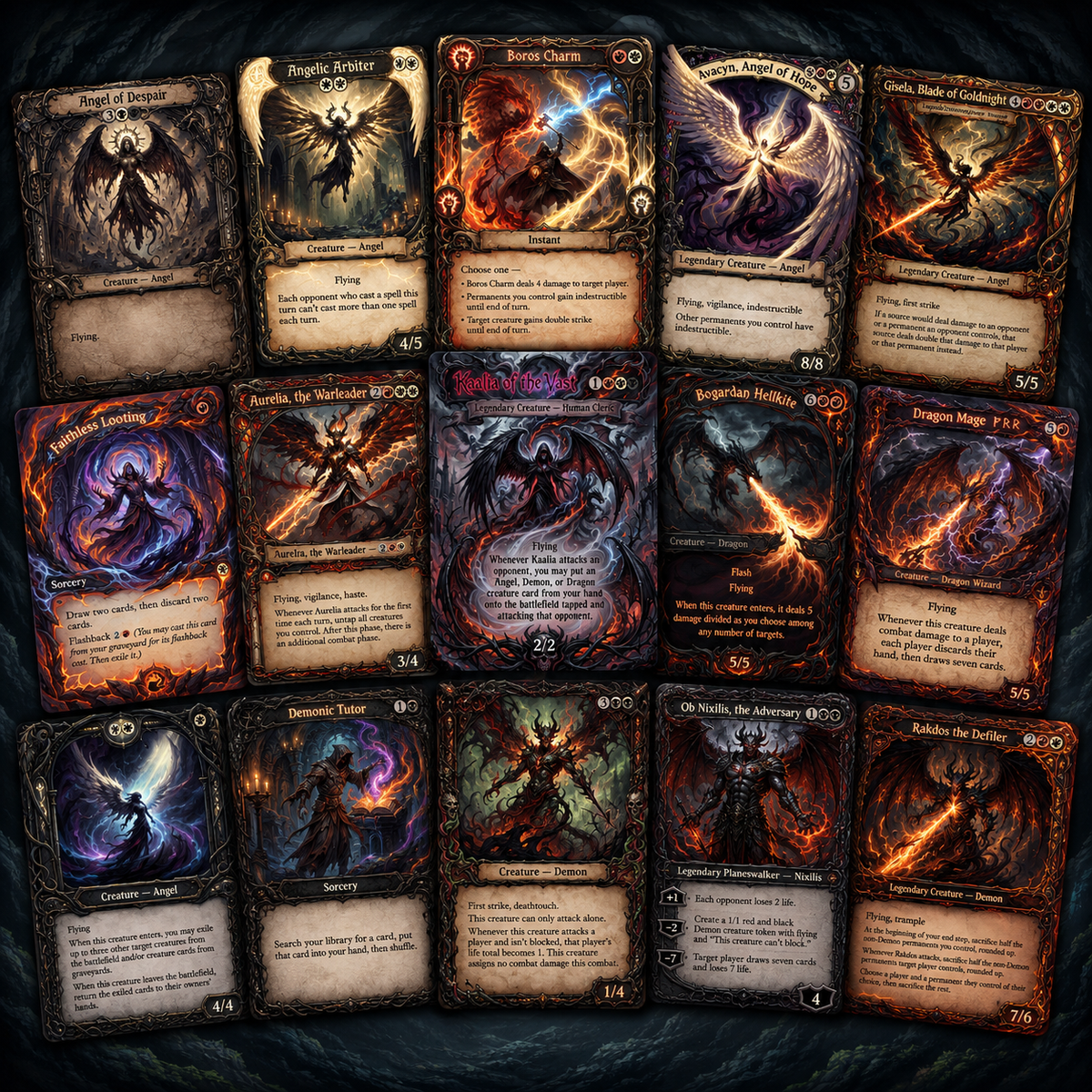 Wrath of Kaalia – Legendary Angel, Demon & Dragon Tribal Deck | 100 cards | ProTCG