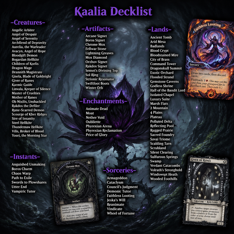 Wrath of Kaalia – Legendary Angel, Demon & Dragon Tribal Deck | 100 cards | ProTCG