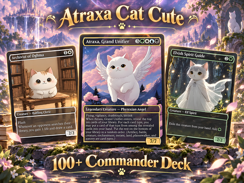 Atraxa Cat Cute Anime Commander Deck | 106+ Cards | MTGCard — LK-133 — image 1